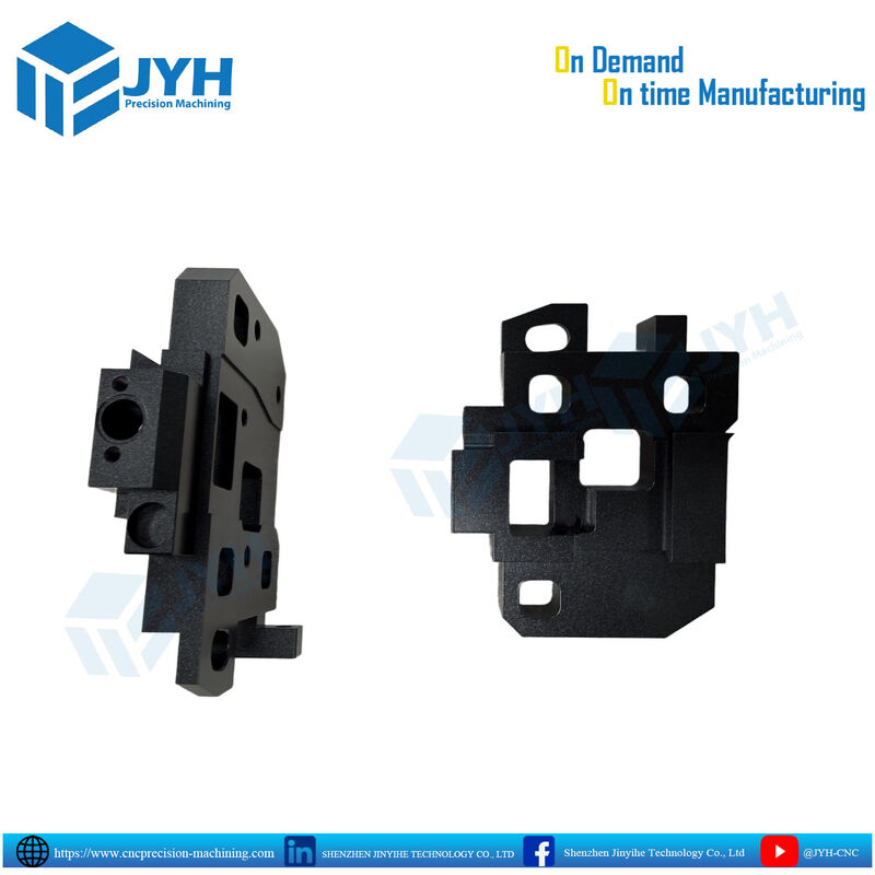 Black Teflon Coated Aluminum Parts with Low Friction and ±0.005 mm Tolerance for Precision CNC Machined Components
