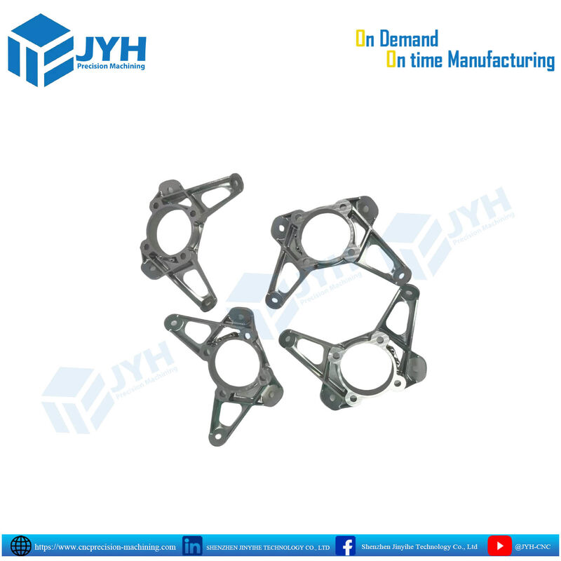 Custom Precision CNC Machined Gray Anodized Aluminum Components with High Precision and Multi-Axis CNC Milling